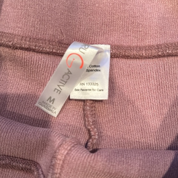 Guru active mauve cotton gym biker shorts stretch workout - Picture 2 of 4